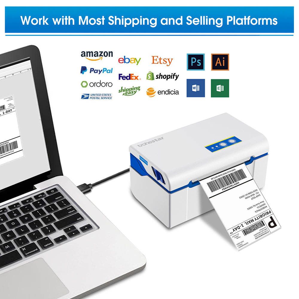 Trohestar 4×6 Shipping Label Printer Commercial Grade