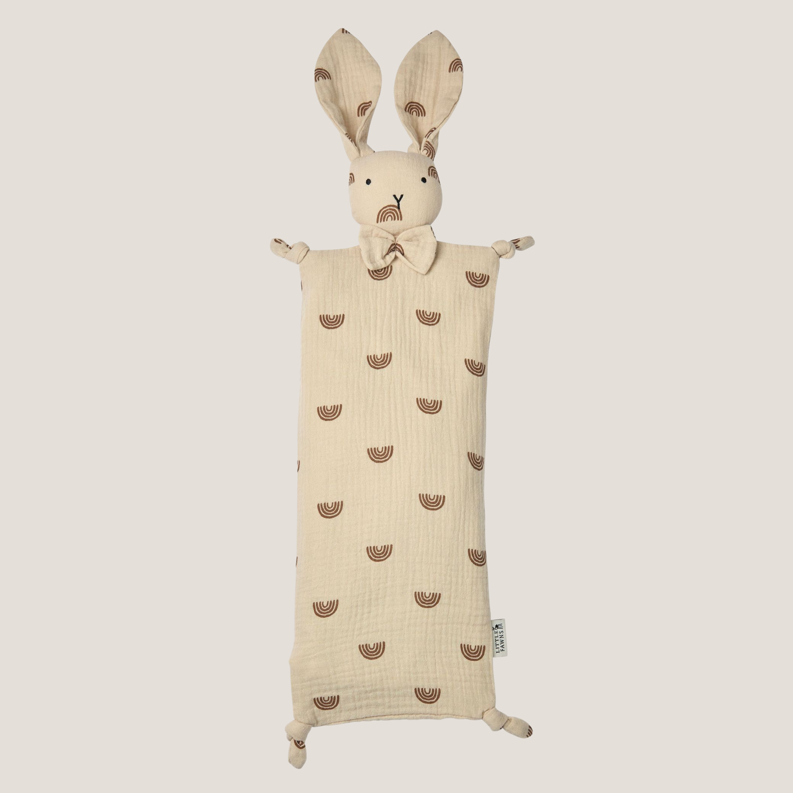 Snuggly Bunny Beansprout Husk Pillow in Ivory Beige Rainbow