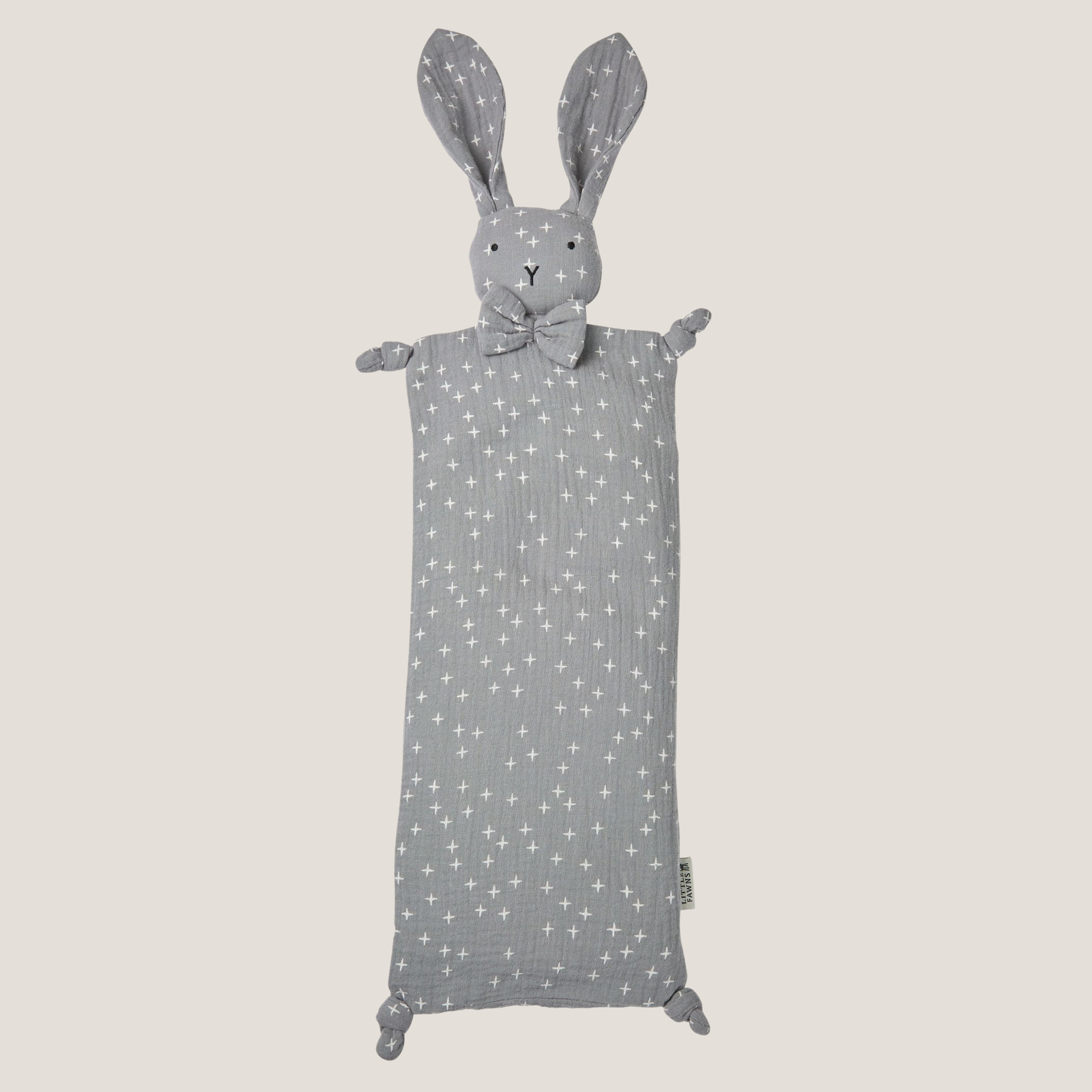 Snuggly Bunny Beansprout Husk Pillow in Pebble Grey Star