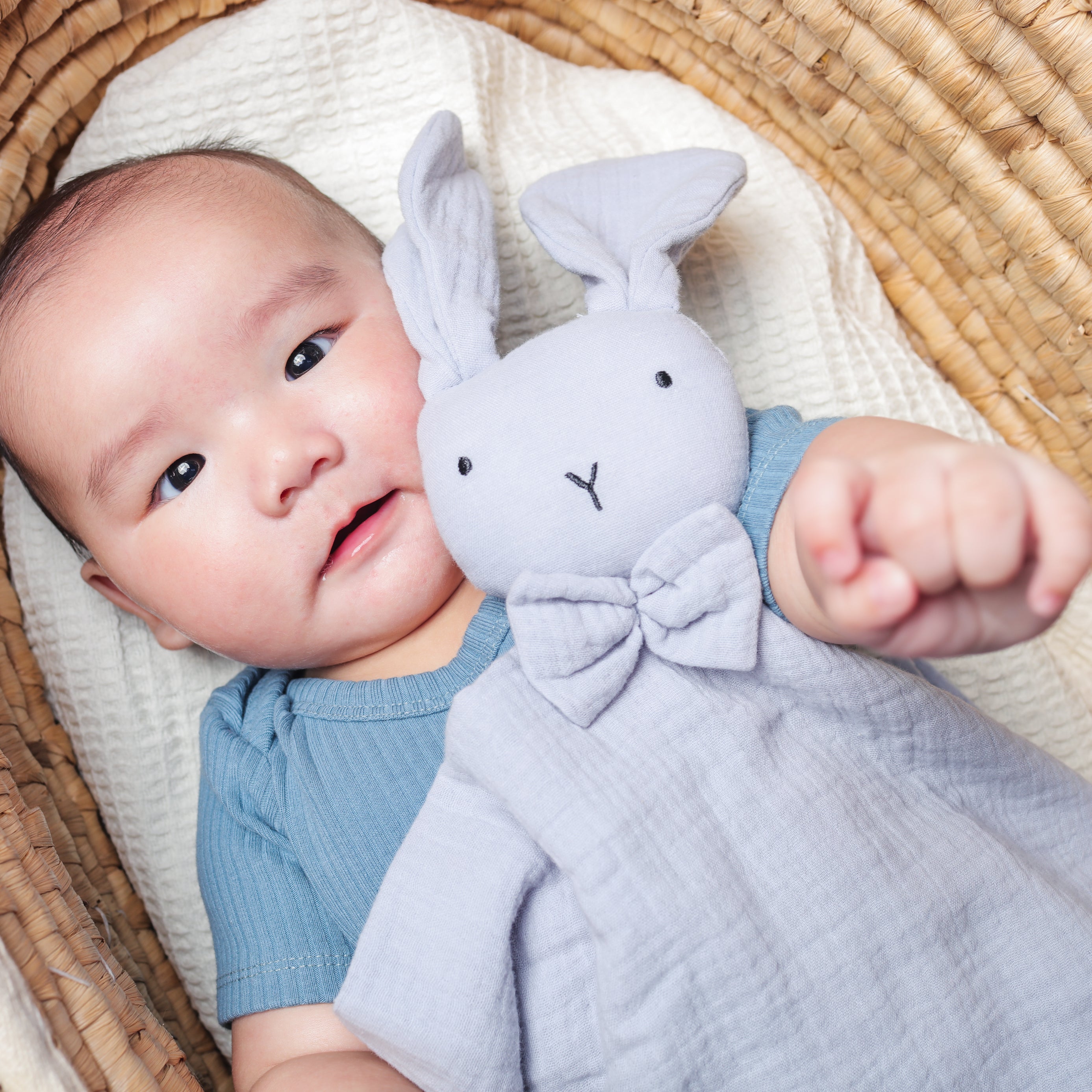 Snuggly Bunny Comforter in Gentle Grey