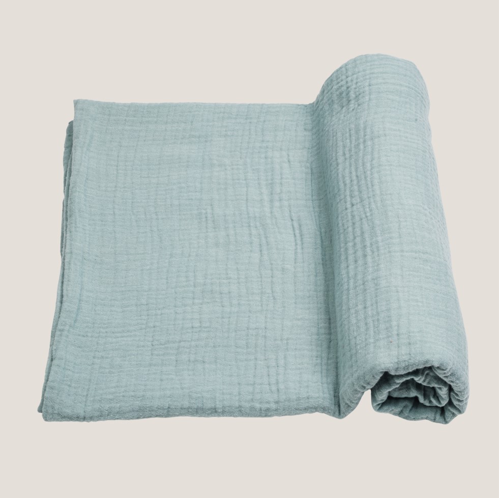 Organic Cotton Swaddle in Sage