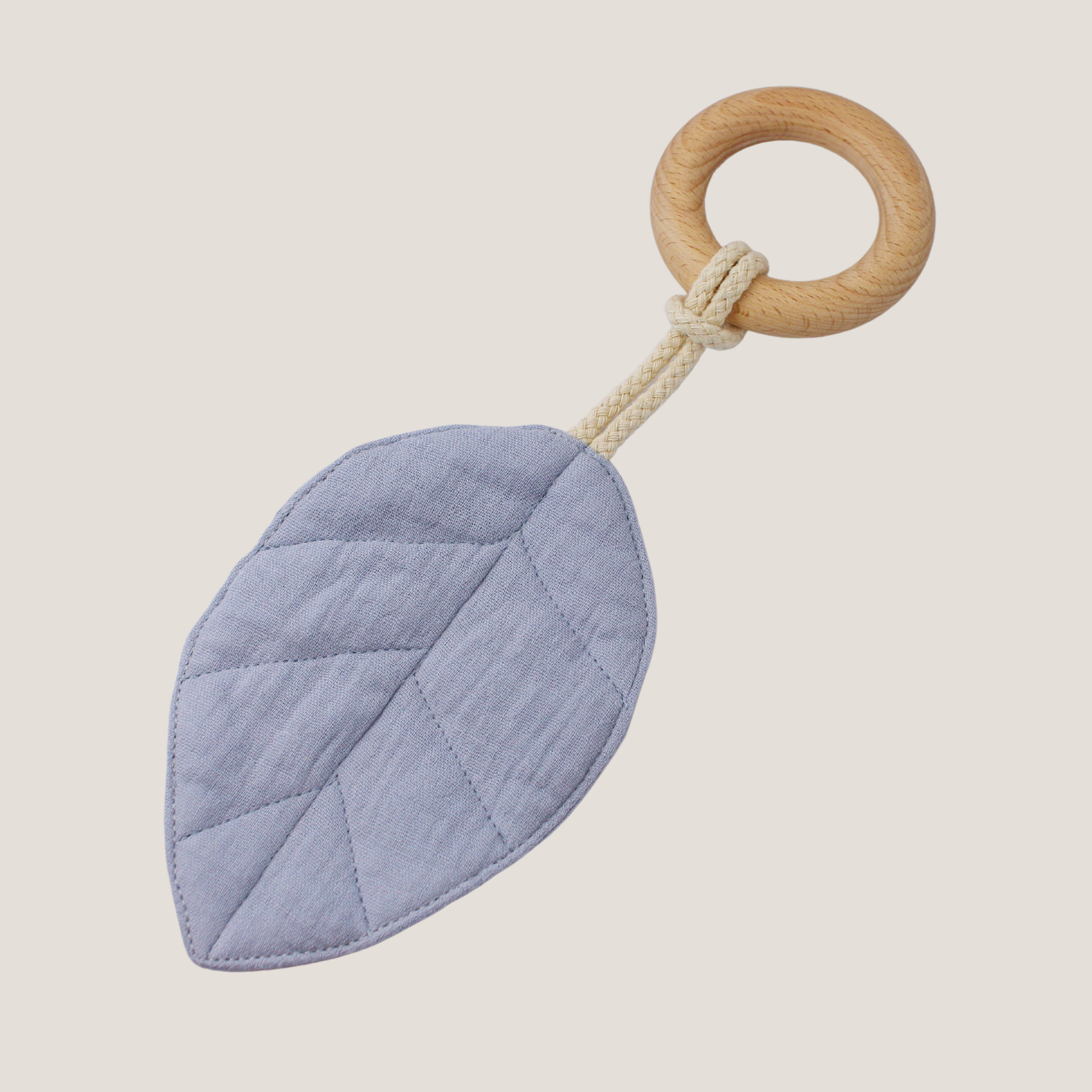 Ring Leaf Teether in Gentle Grey