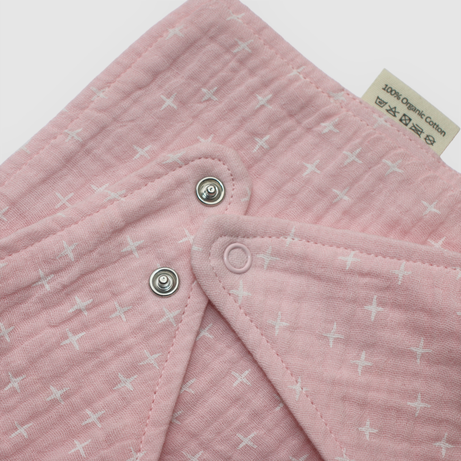 Organic Cotton Bib in Baby Blush Star