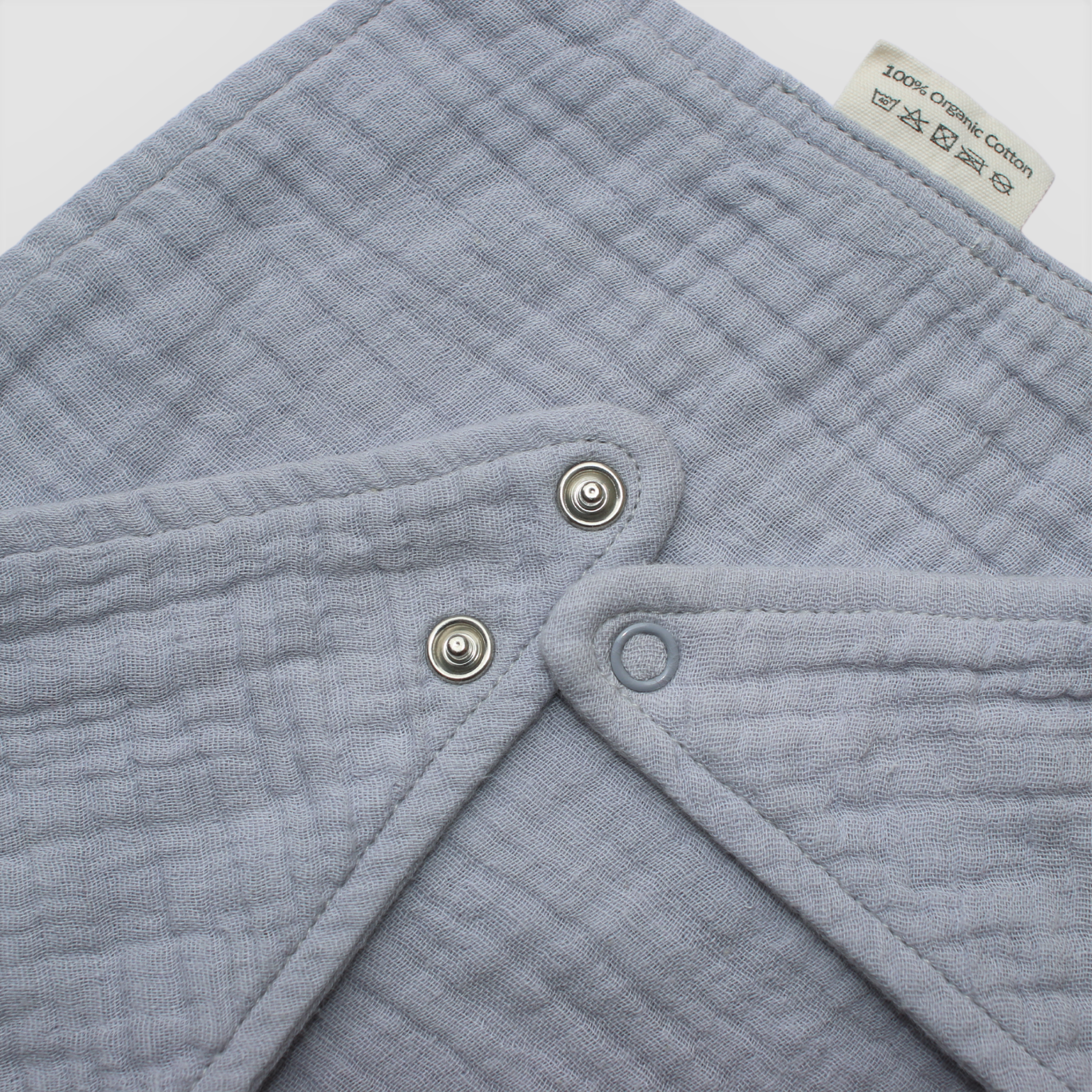 Organic Cotton Bib in Gentle Grey