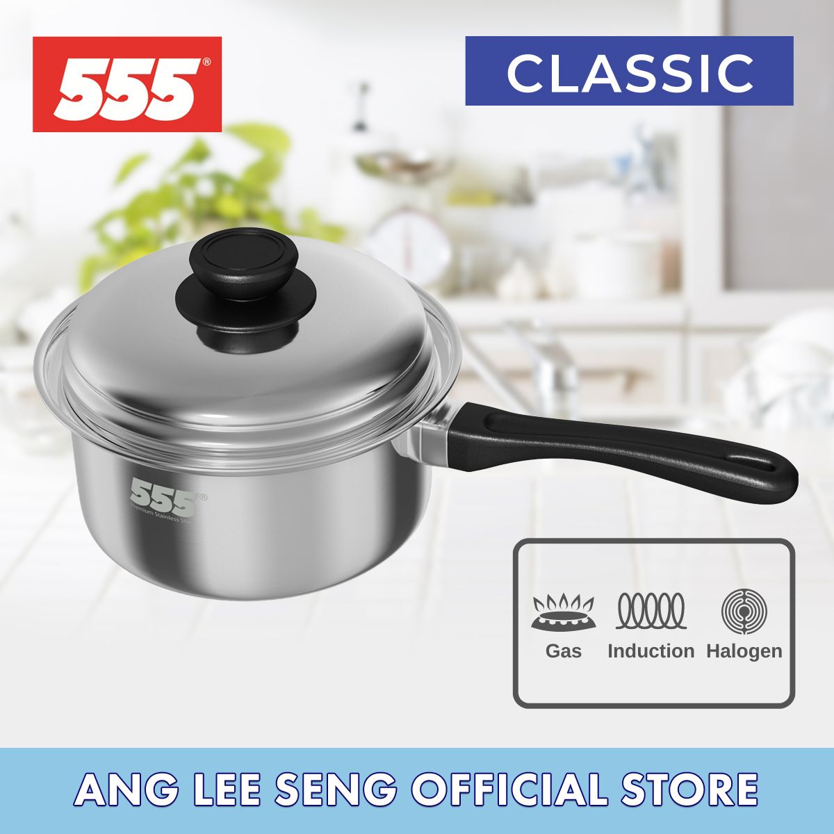 555 Classic Stainless Steel Saucepan