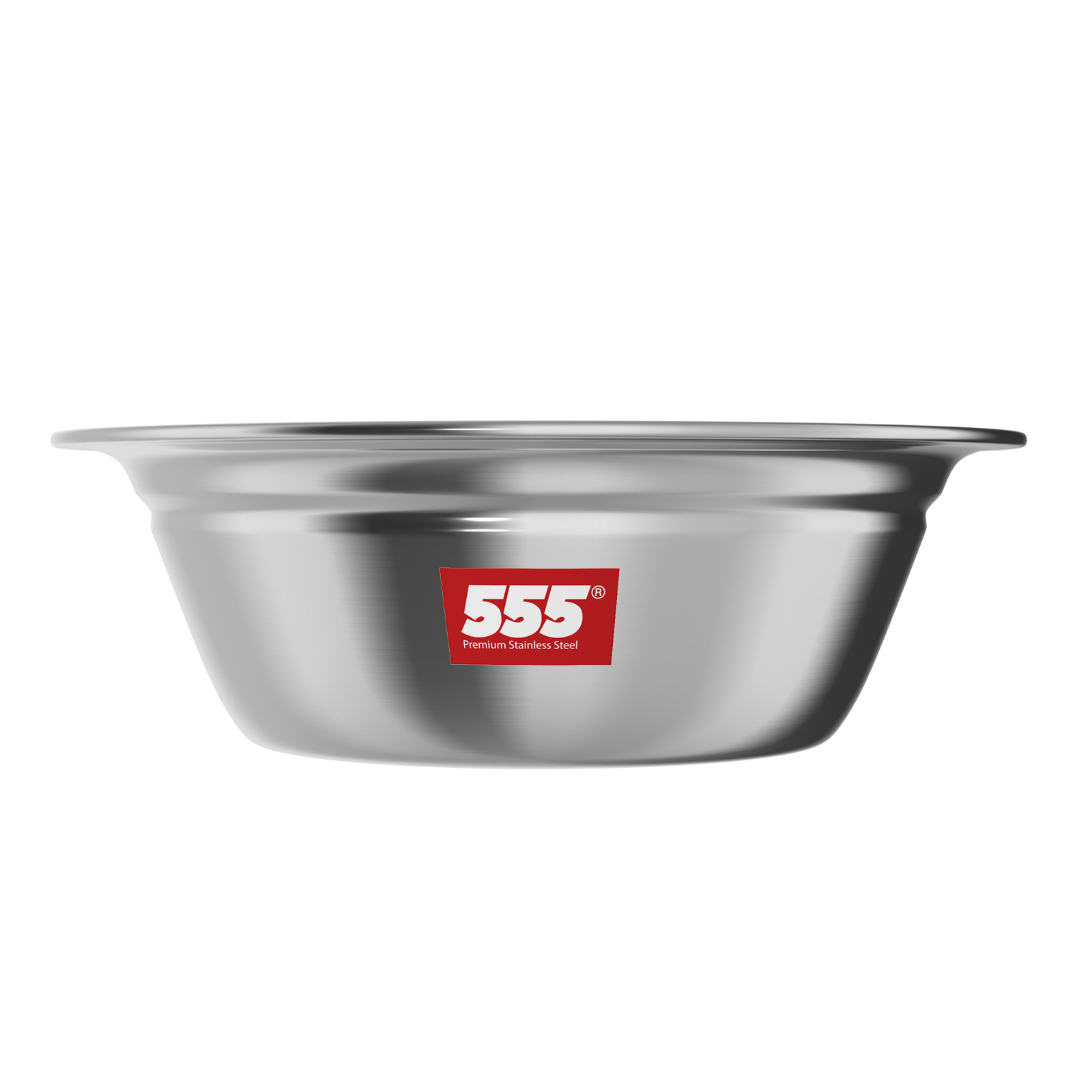 555 Premium Stainless Steel Flat Bottom Mixing Bowl