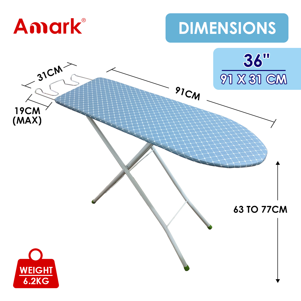 Amark Value H-Leg Wooden Ironing Board