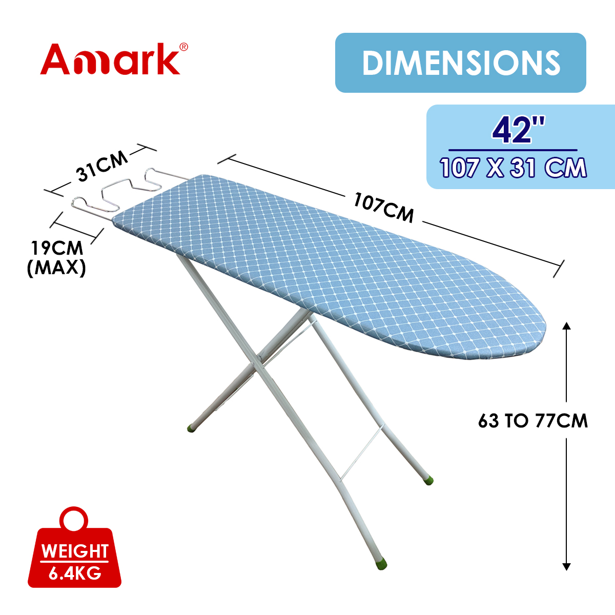 Amark Value H-Leg Wooden Ironing Board