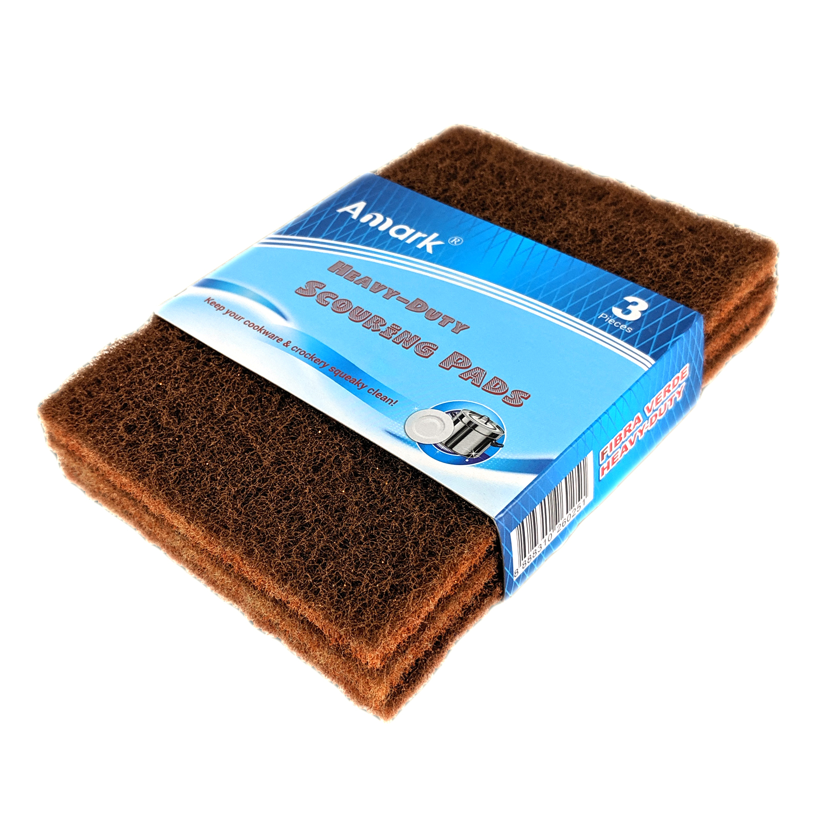 Amark Copper Bright Heavy-Duty Scouring Pad 6-pc Pack