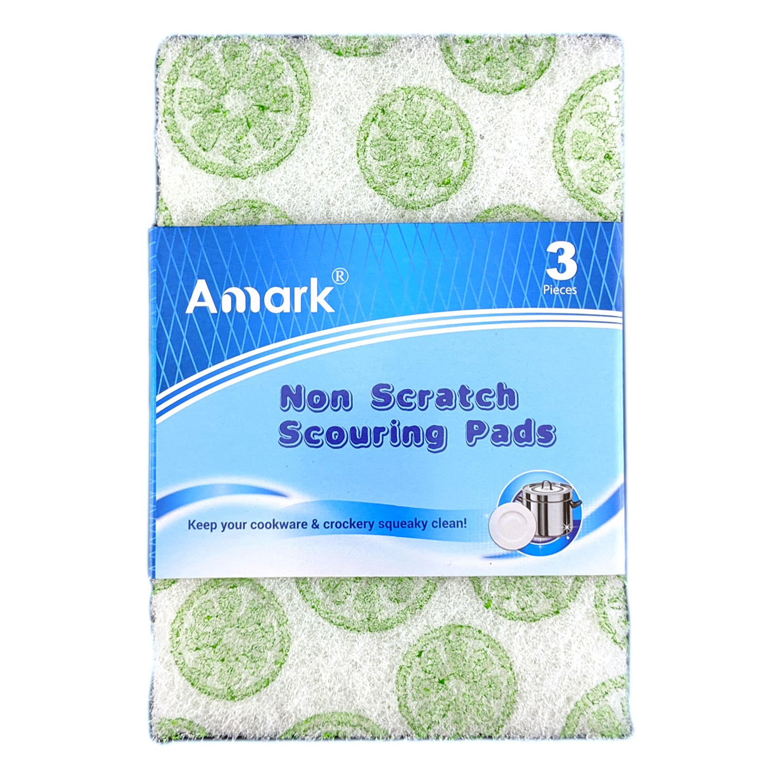 Amark Deco Non-Scratch Scouring Pads 6-pc Pack