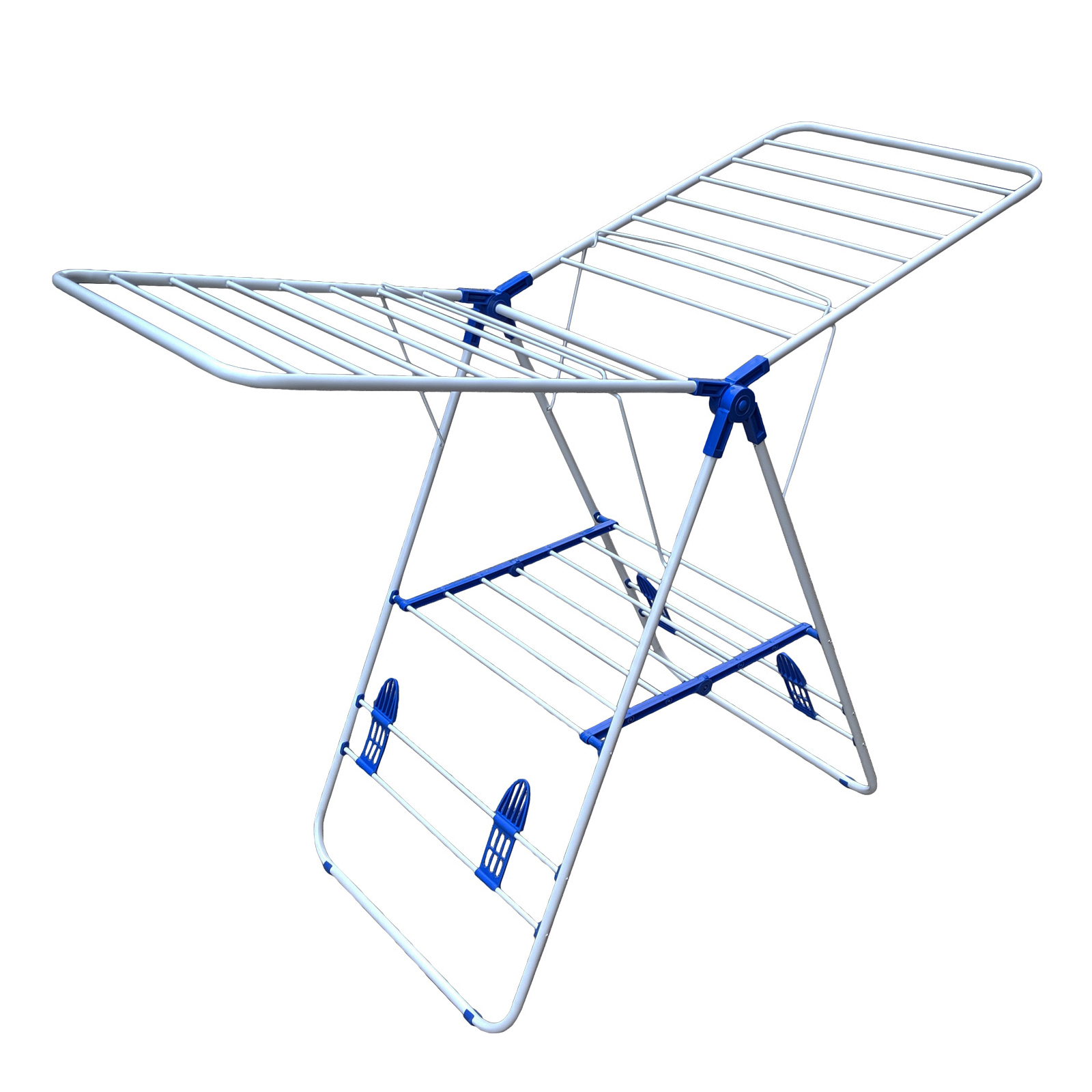 Amark Heavy-Duty Epoxy Steel Dual-Wing Clothes Dryer with Shoe Holders 145x55x95 cm