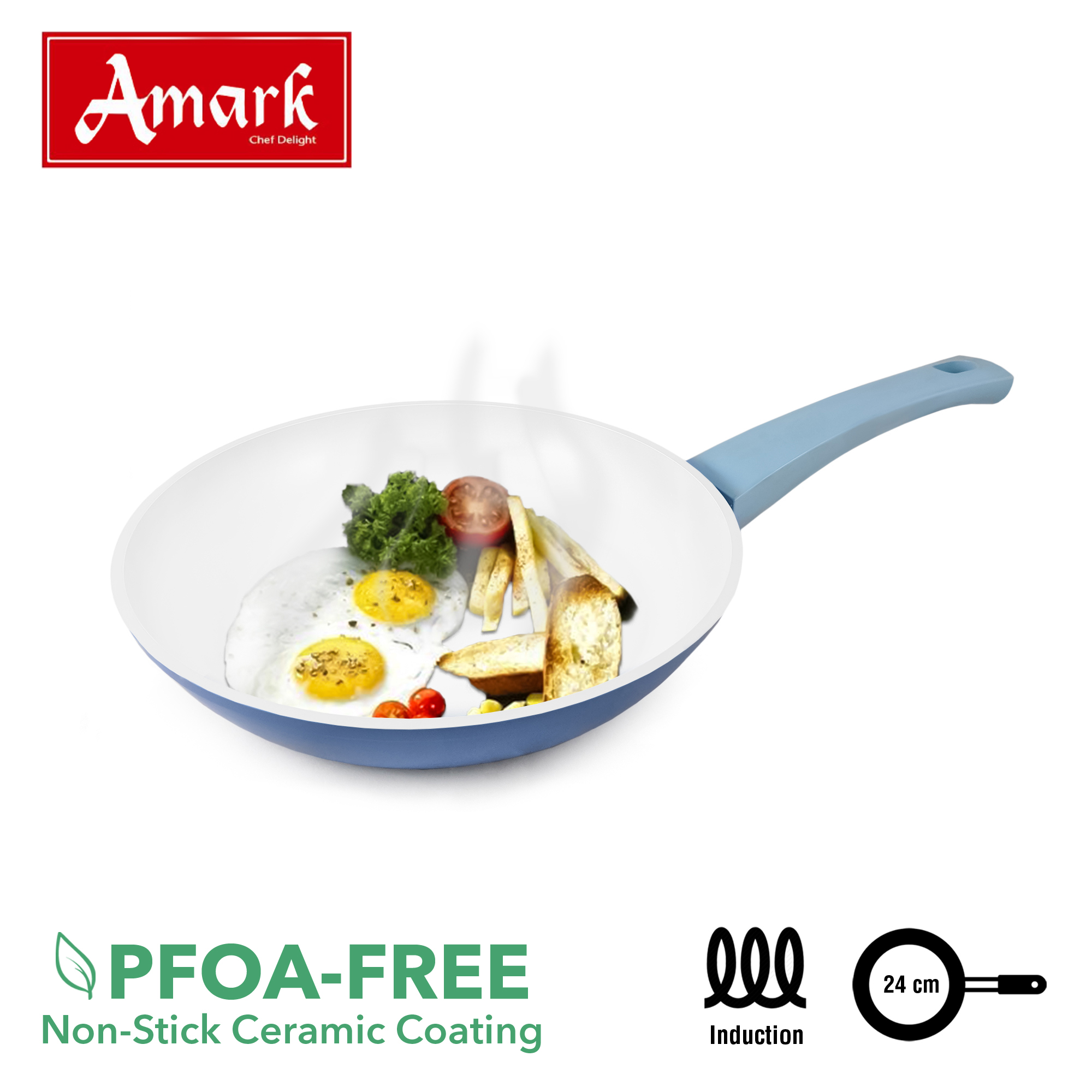 Amark Chef Delight Thermo-Wall Ceramic Induction Frying Pan 24cm