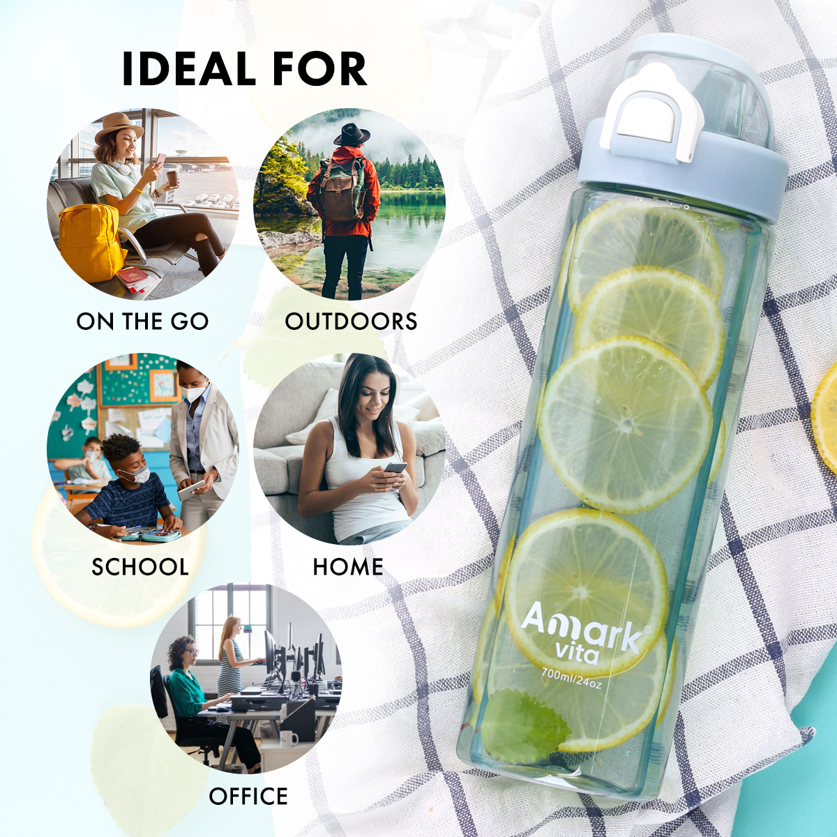 Amark Vita BPA-Free Polycarbonate Sport Bottle 700ml