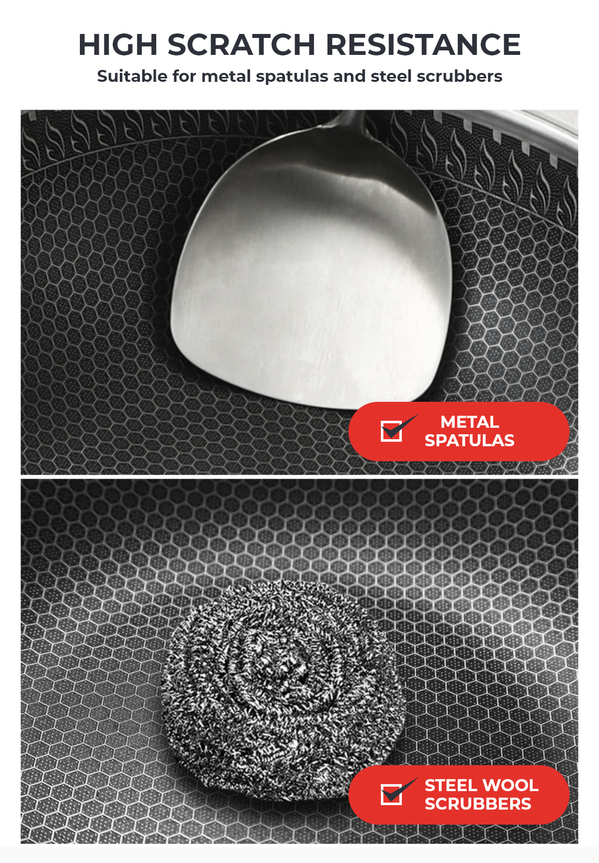 555 NonStick Ceramic 304/430 Stainless Steel Frying Wok 32c