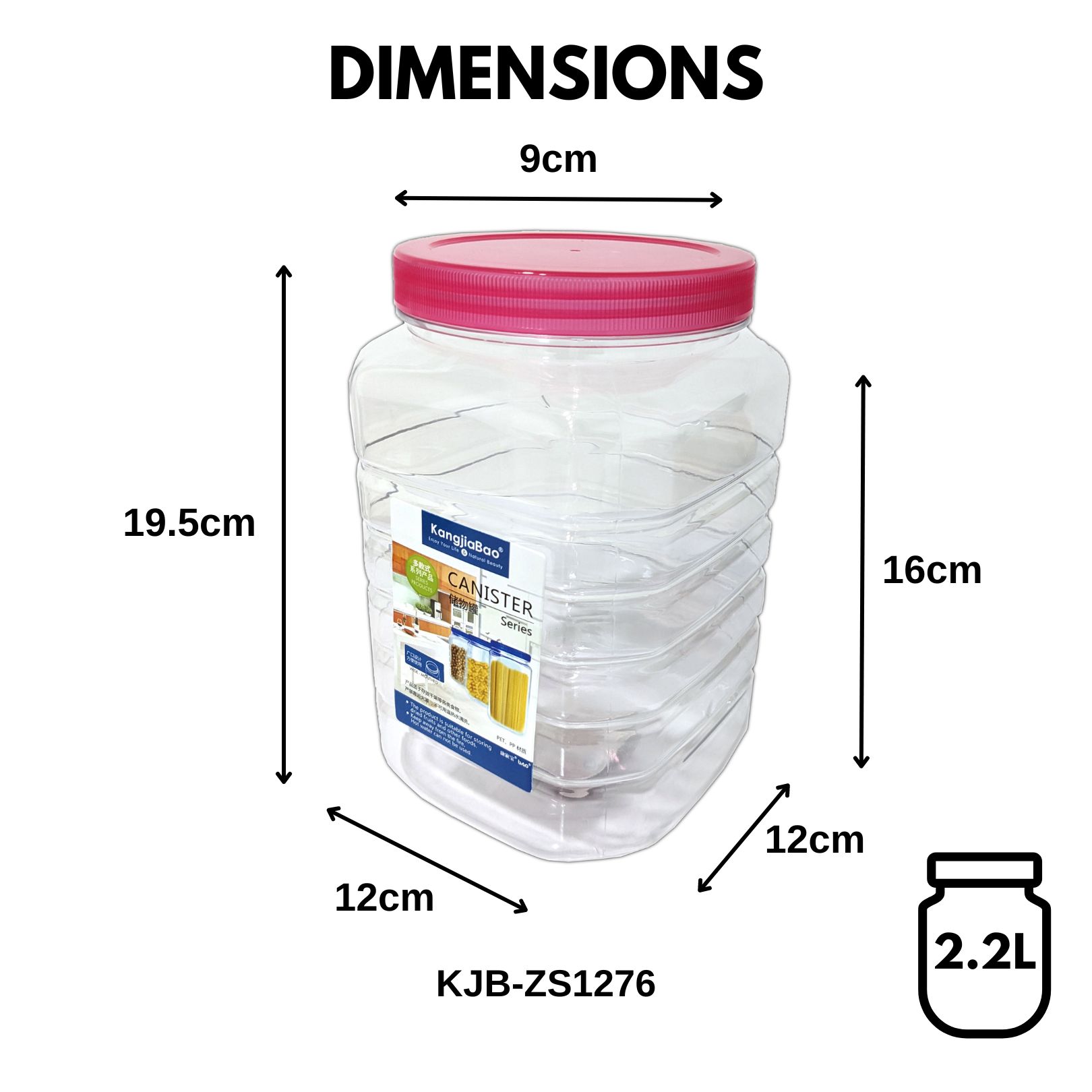 KangjiaBao Plastic Kitchen Canister Food Storage Container