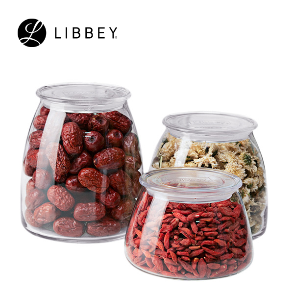 Libbey Vibe Glass Food Storage Container Jar 2-pc Pack