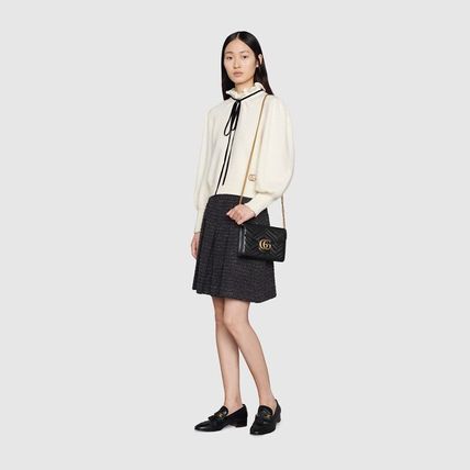 GUCCI ショルダーバッグ・ポシェット 【大人気♡チェーンウォレット】レザー　ショルダーバッグ(5)