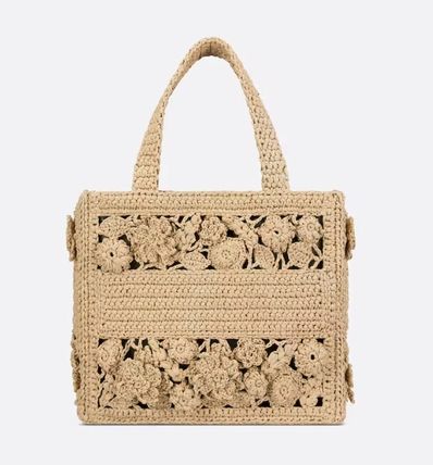 Dior トートバッグ 【新作大人気！】  DIOR BOOK TOTE スモールバッグ　ラフィア(7)