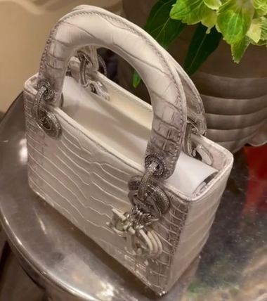 Dior ハンドバッグ 超希少 Lady Dior ミニ〜アリゲーターヒマラヤ〜Limited Edition(7)
