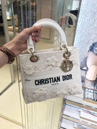 Dior ハンドバッグ ☆新作☆【DIOR】LADY D-LITE ミディアムバッグ♪レースが可愛い(12)