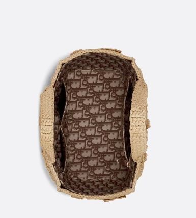 Dior トートバッグ 【新作大人気！】  DIOR BOOK TOTE スモールバッグ　ラフィア(6)