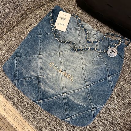 CHANEL ショルダーバッグ・ポシェット 【希少☆色落ちデニムで爽やかに】CHANEL 22 デニムバックパック(5)