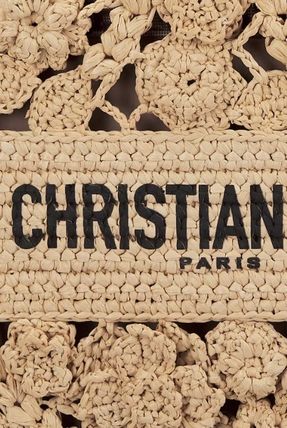 Dior トートバッグ 【新作大人気！】  DIOR BOOK TOTE スモールバッグ　ラフィア(8)