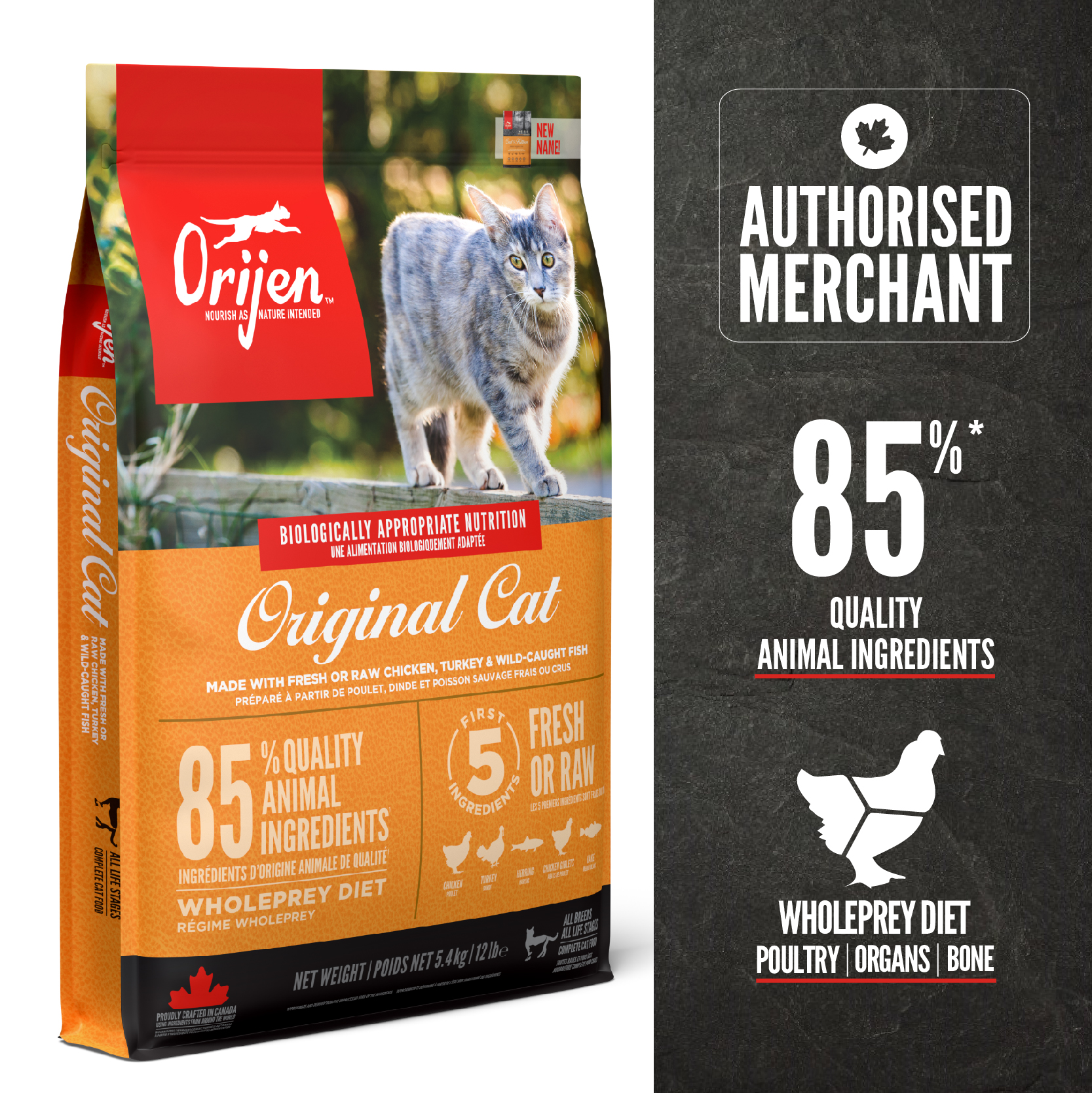 ORIJEN Freeze-Dried Infused Original Cat Recipe Dry Food