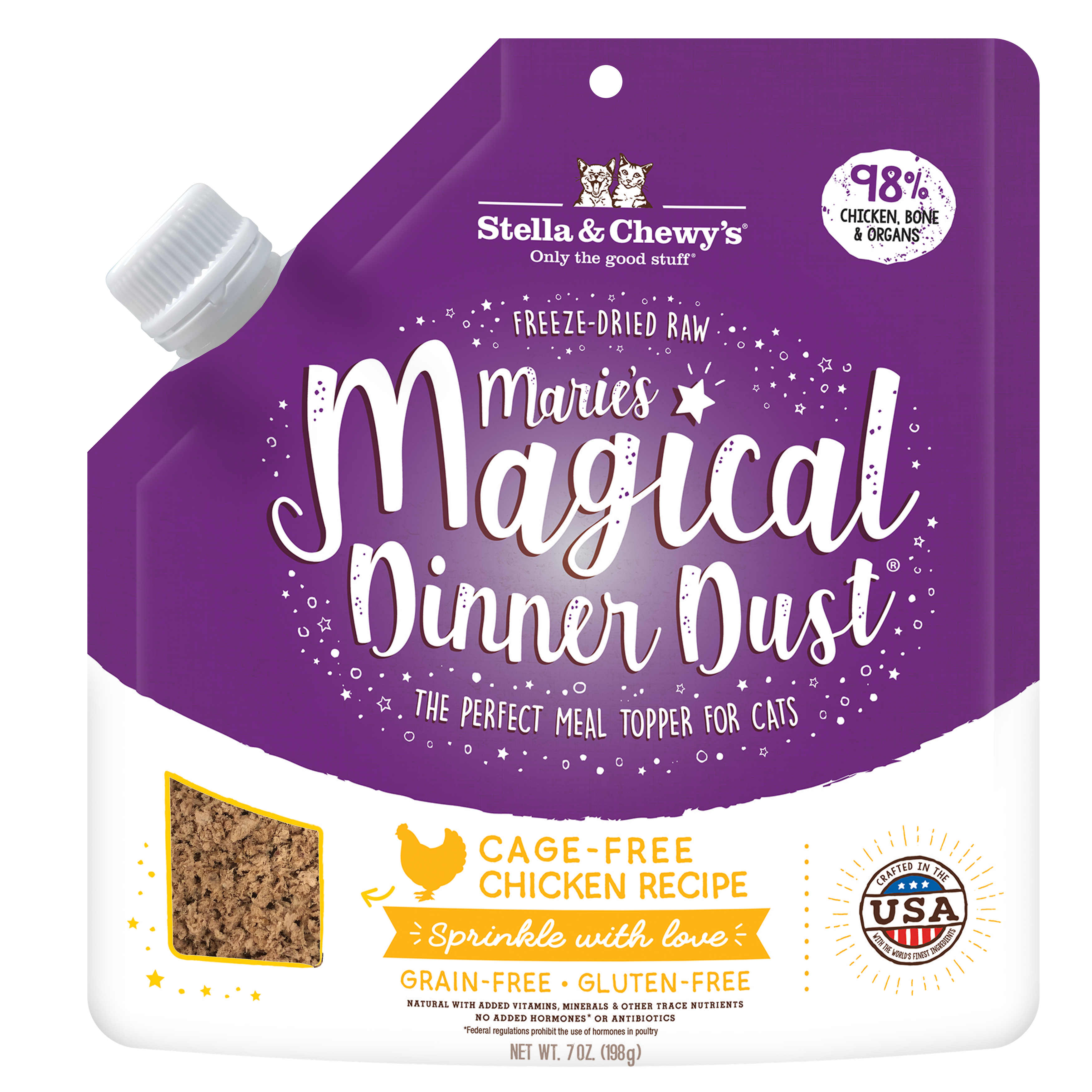 Stella & Chewy's Marie's Magical Dinner Dust Freeze-Dried Raw Meal Toppers For Cats