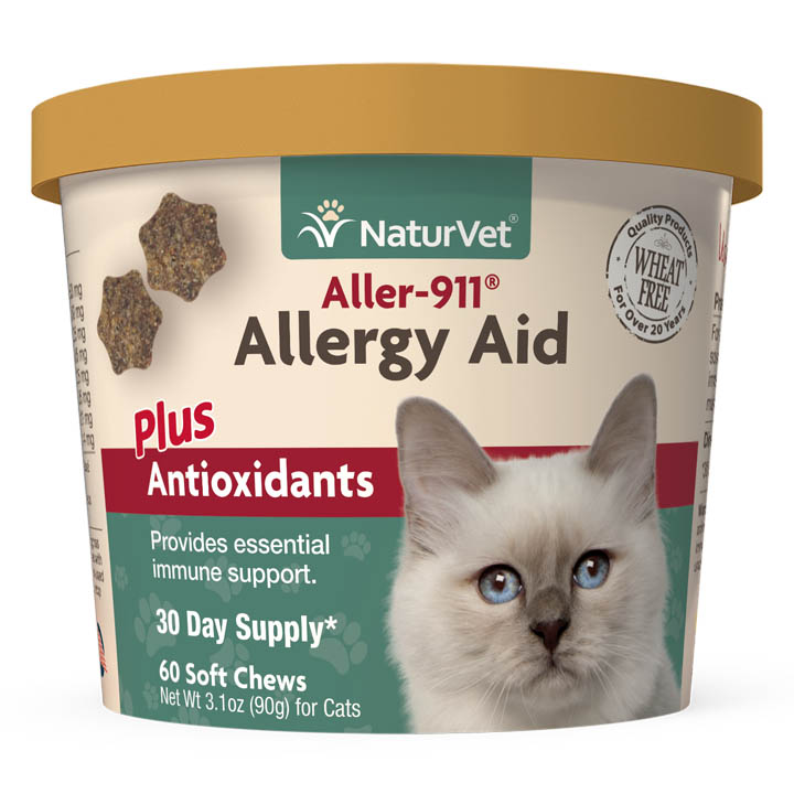 Naturvet Aller 911 Cat Allergy Aid Plus Antioxidants 60 ct
