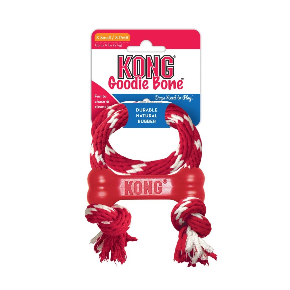 Kong Goodie Bone with Rope Dog Toy