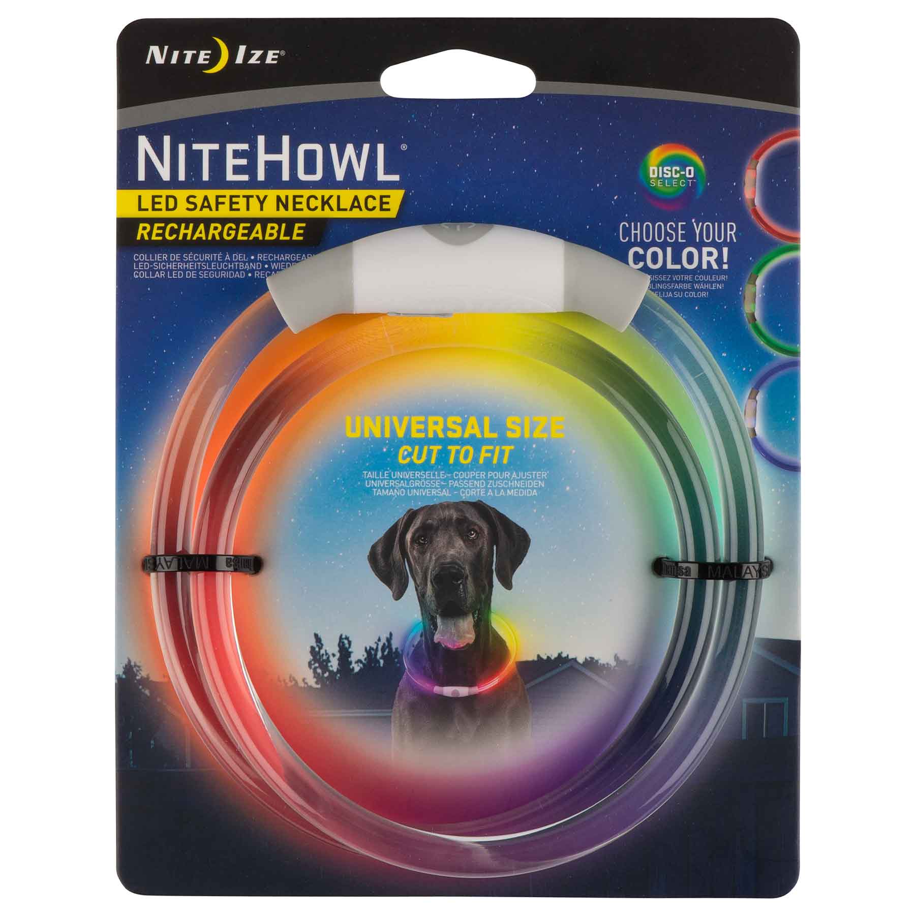 Nite Ize NiteHowl Rechargeable Disc-O Select LED Safety Necklace (2 Sizes)