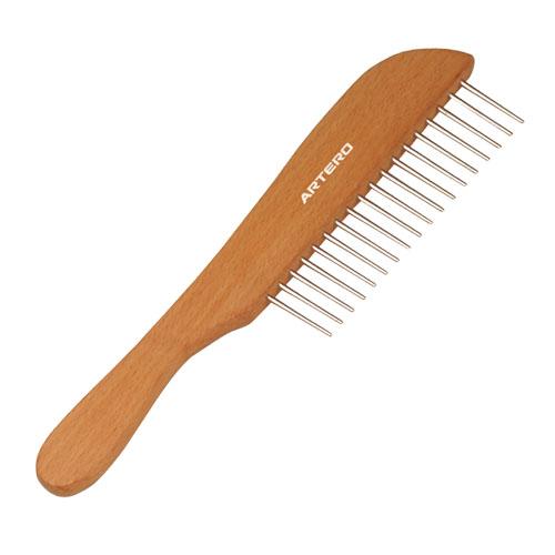 ARTERO De-Matting Comb, Wooden Handle