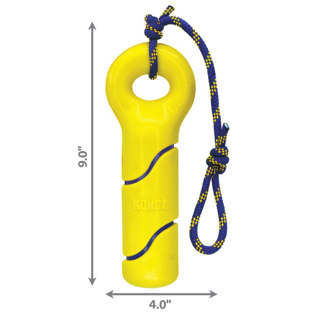 Kong Squeezz Tennis Buoy with Rope Dog Toy