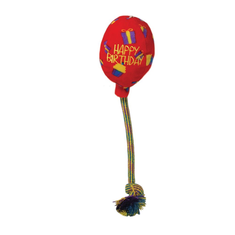 Kong Occasions Birthday Balloon Red Dog Toy
