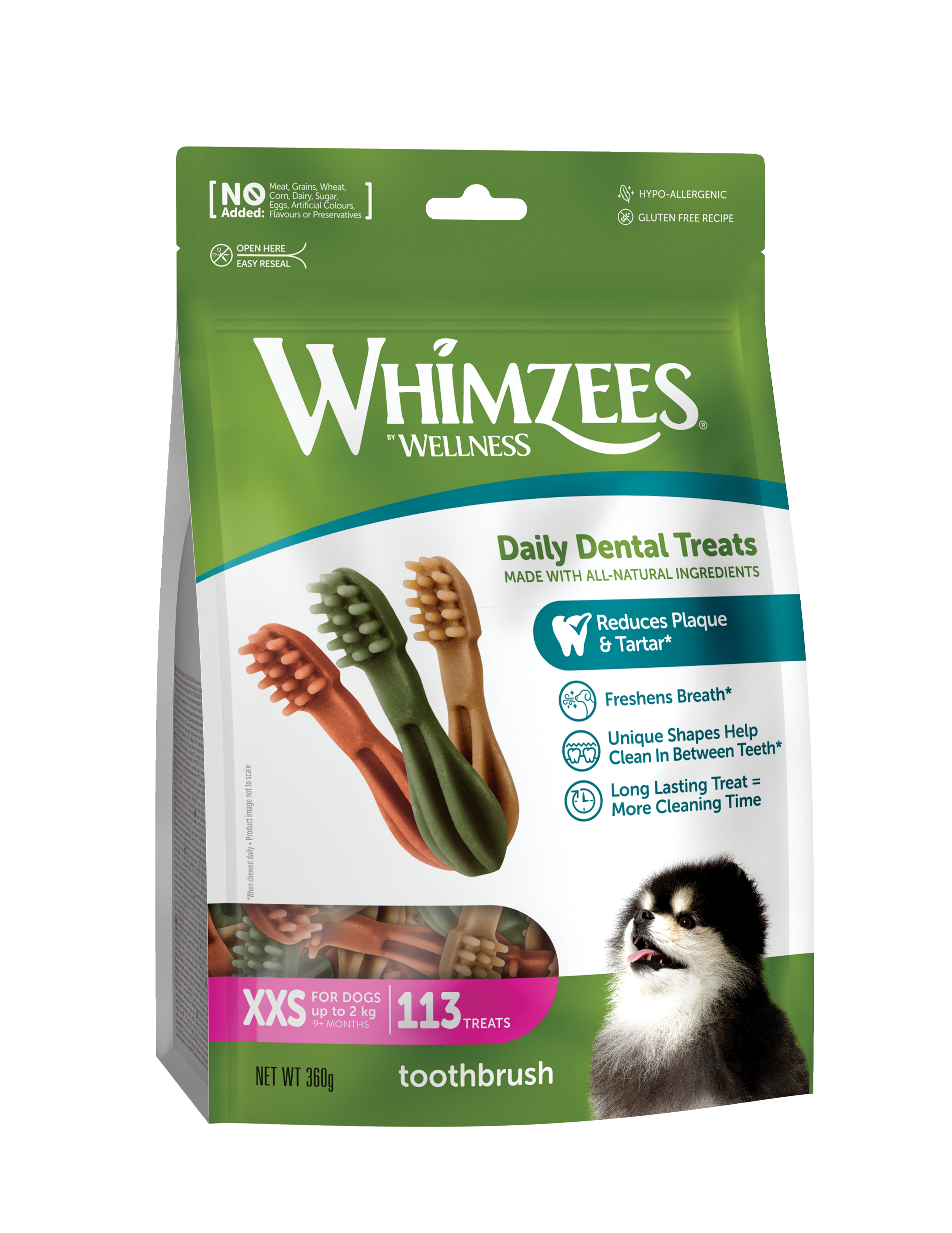 Whimzees Dental Treats Value Bags - Toothbrush