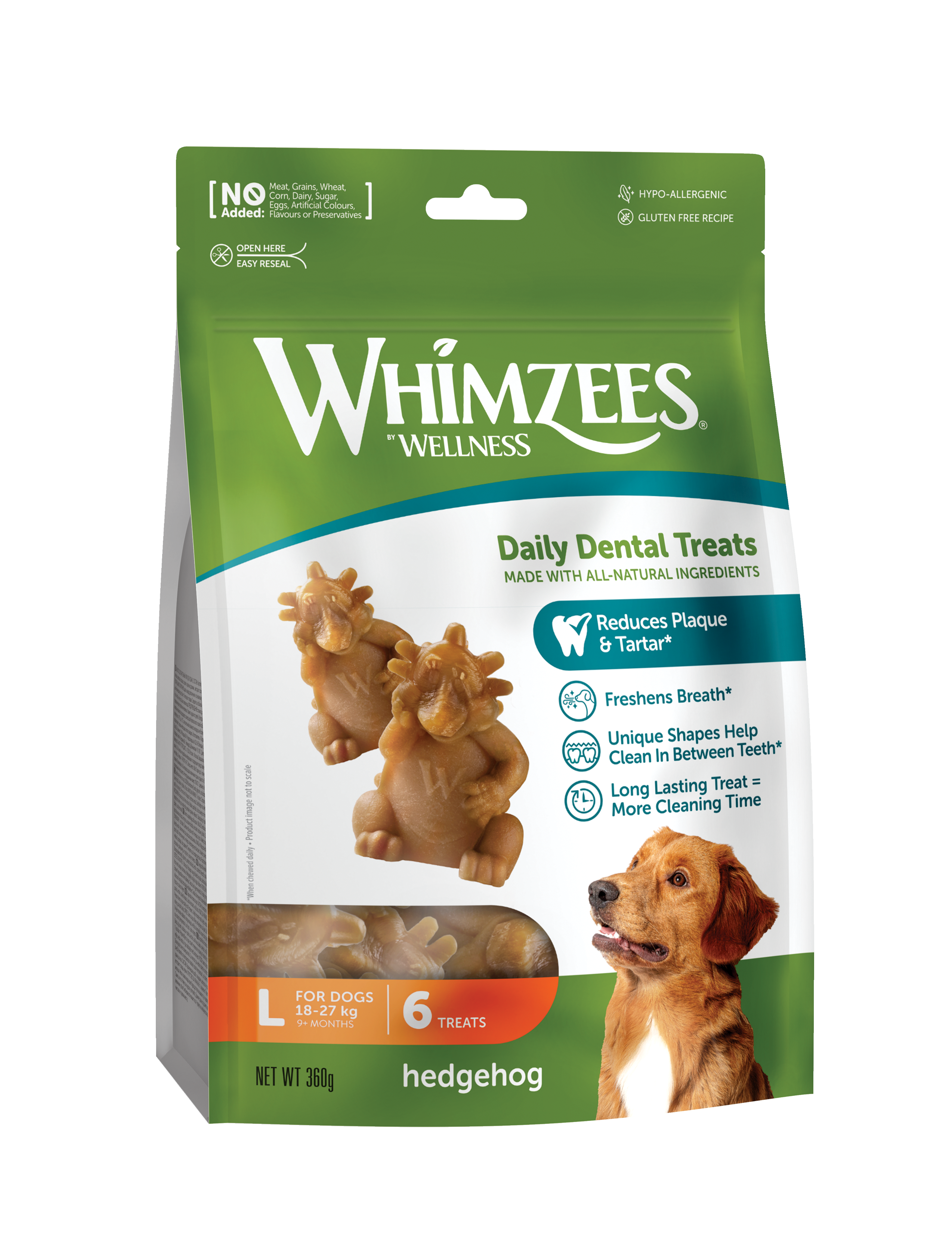 Whimzees Dental Treats Value Bags - Hedgehog