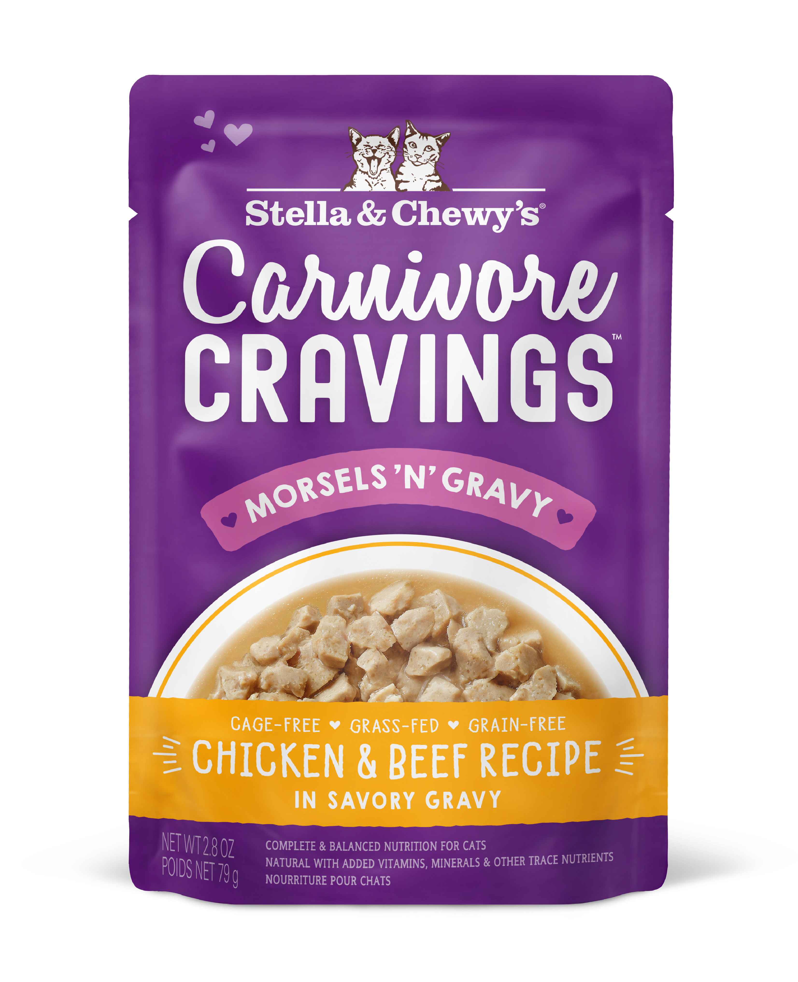 Stella & Chewy's Carnivore Cravings Morsels n' Gravy Wet Food Pouches For Cats 79g