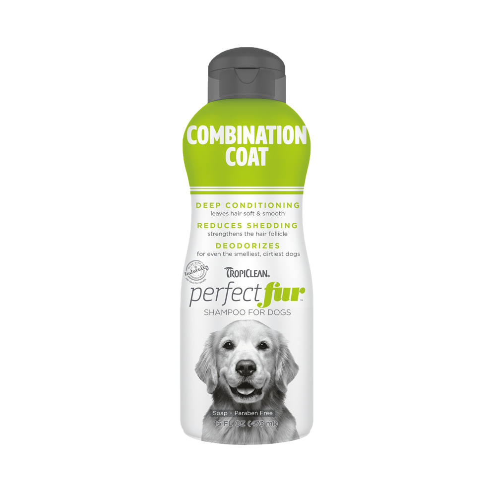 TropiClean PerfectFur Combination Coat Shampoo for Dogs, 16oz