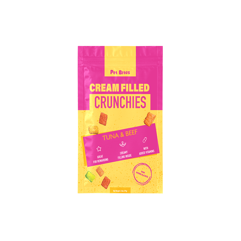 Pet Bites Creamed Filled Crunchies for Cats & Dogs 2.8oz (79g)