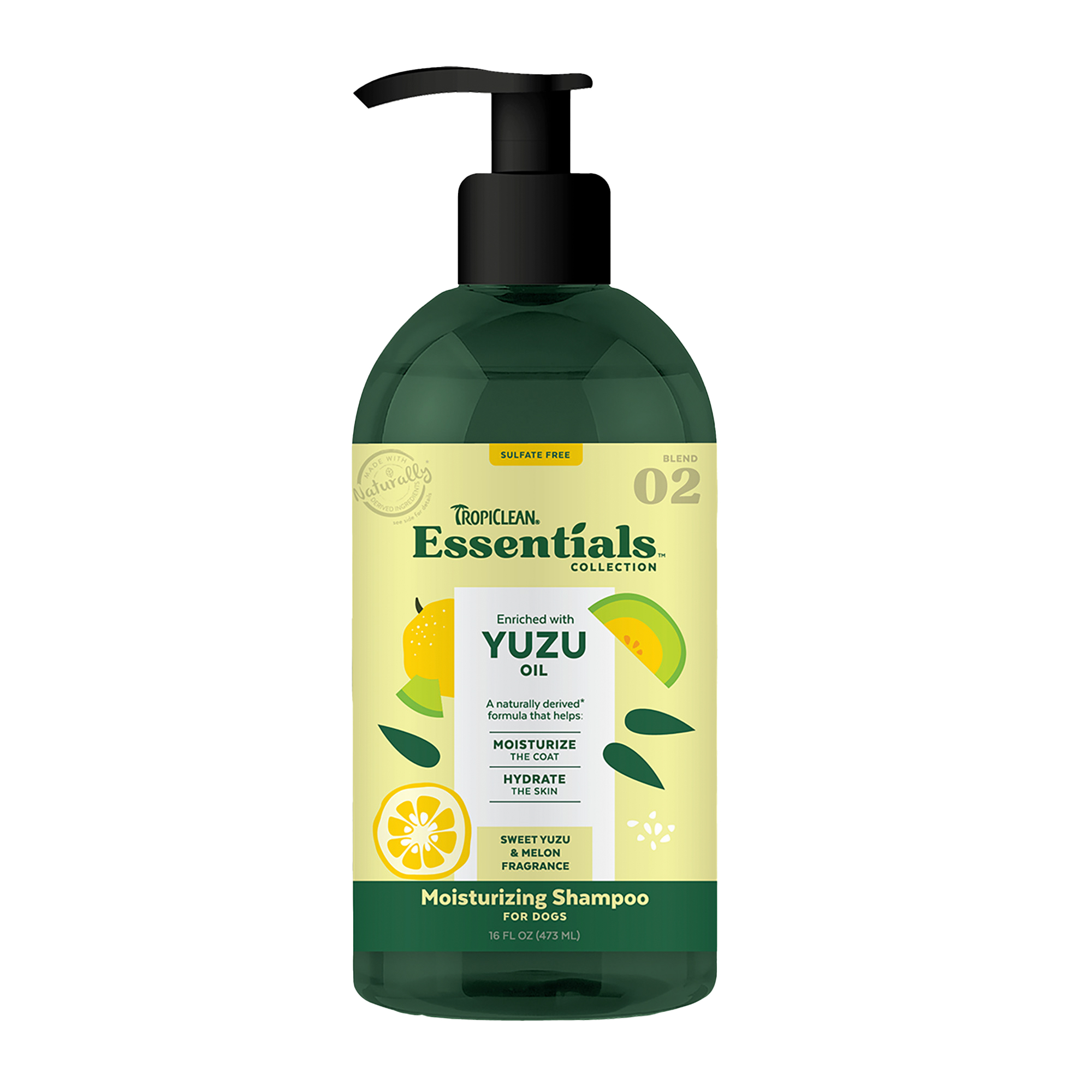 TropiClean Essentials Yuzu Fruit Shampoo for Dogs