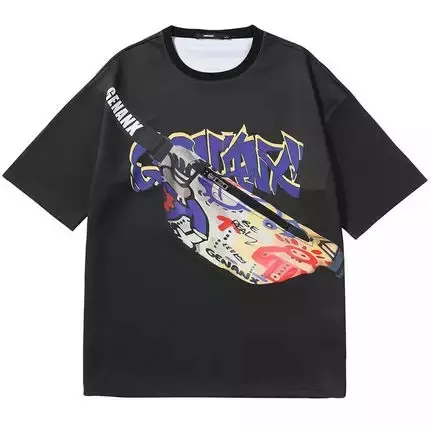 GENANX펀 체스트 팩 T셔츠 커플 모델