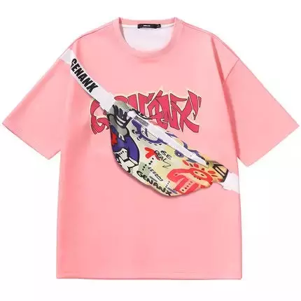 GENANX펀 체스트 팩 T셔츠 커플 모델