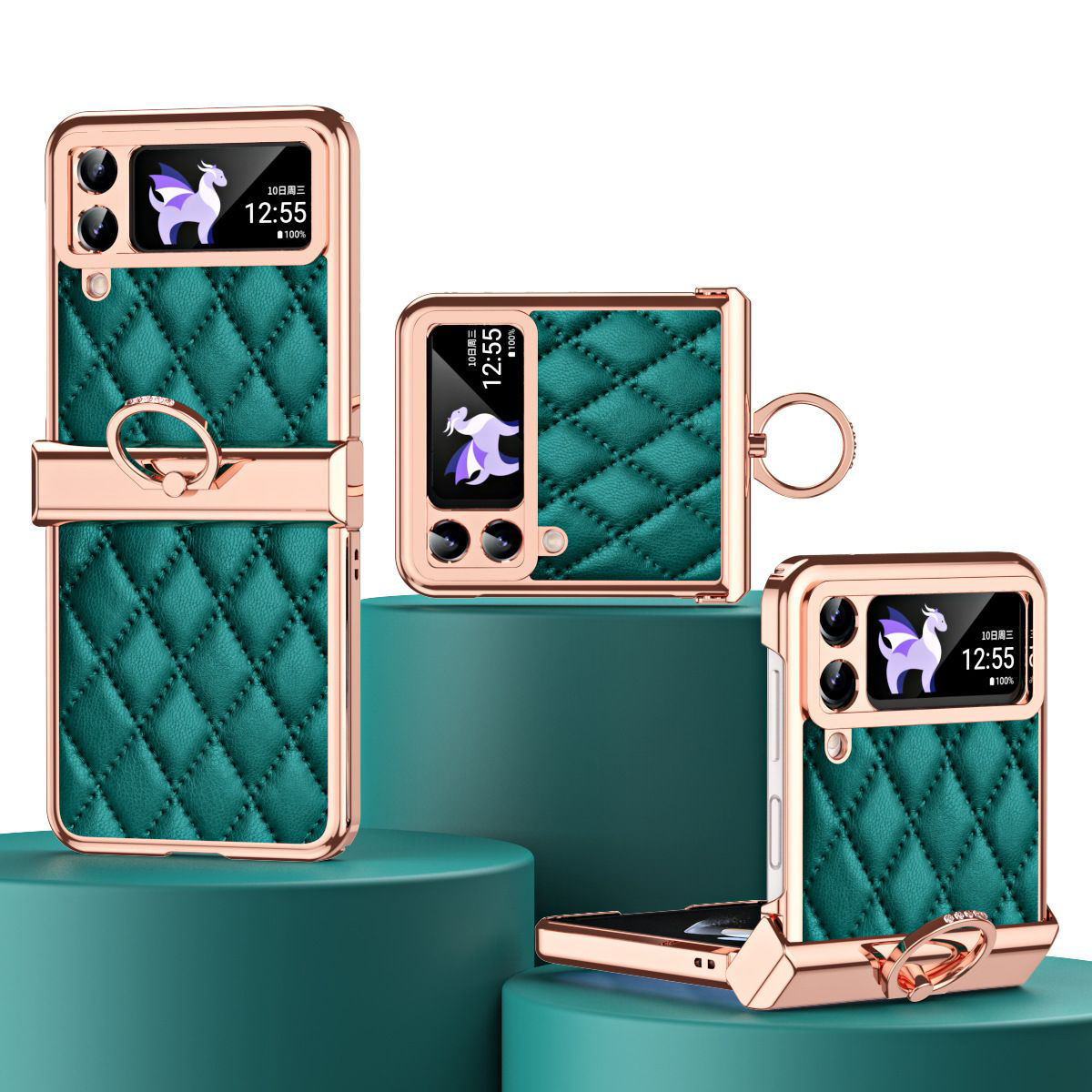 삼성 zflip3/4 링 접는 휴대폰 케이스