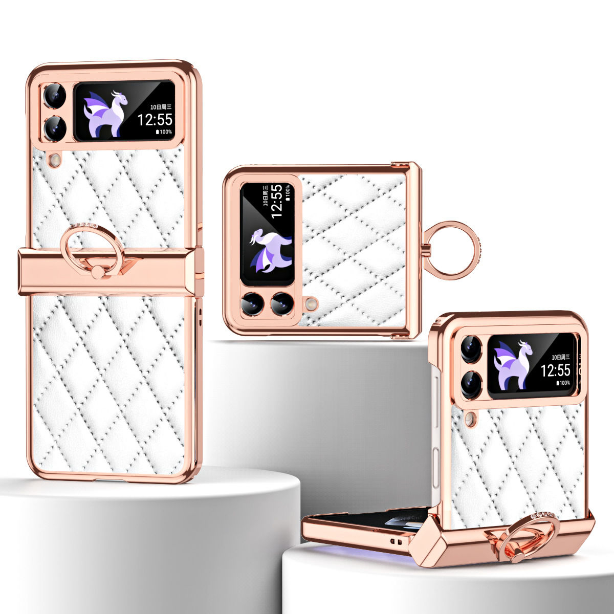 삼성 zflip3/4 링 접는 휴대폰 케이스