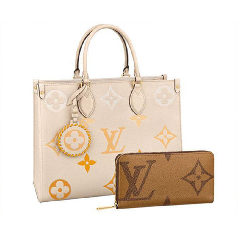 【Louis Vuitton】オンザゴー MM 長財布 2点セット お得 Ref:M45717+M69353