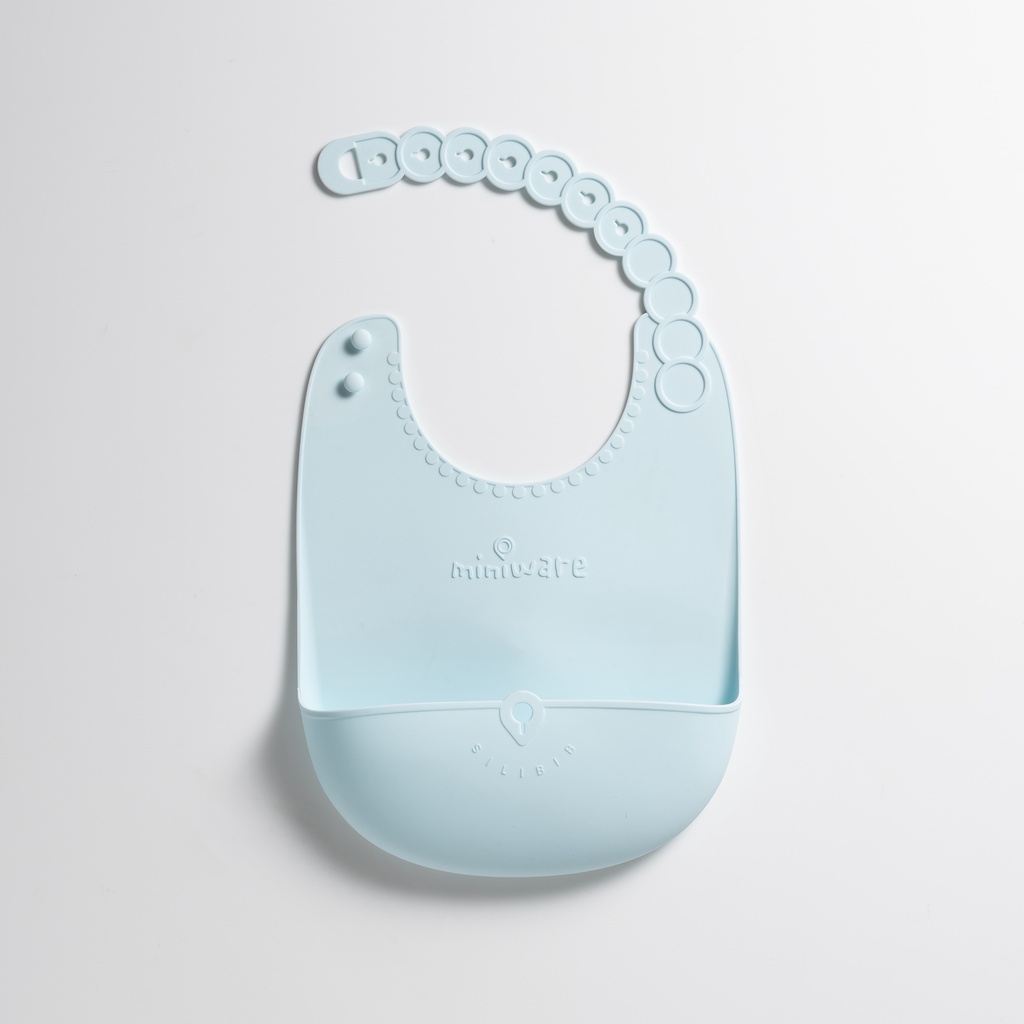 Miniware Roll & Lock Silicone Bib for Baby & Toddler