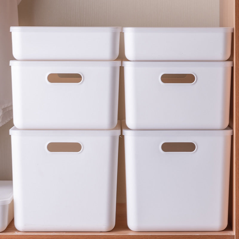 Hot Selling Small Handled Plastic Clothing Storage Organizer Bin Box Home Organization amiinu