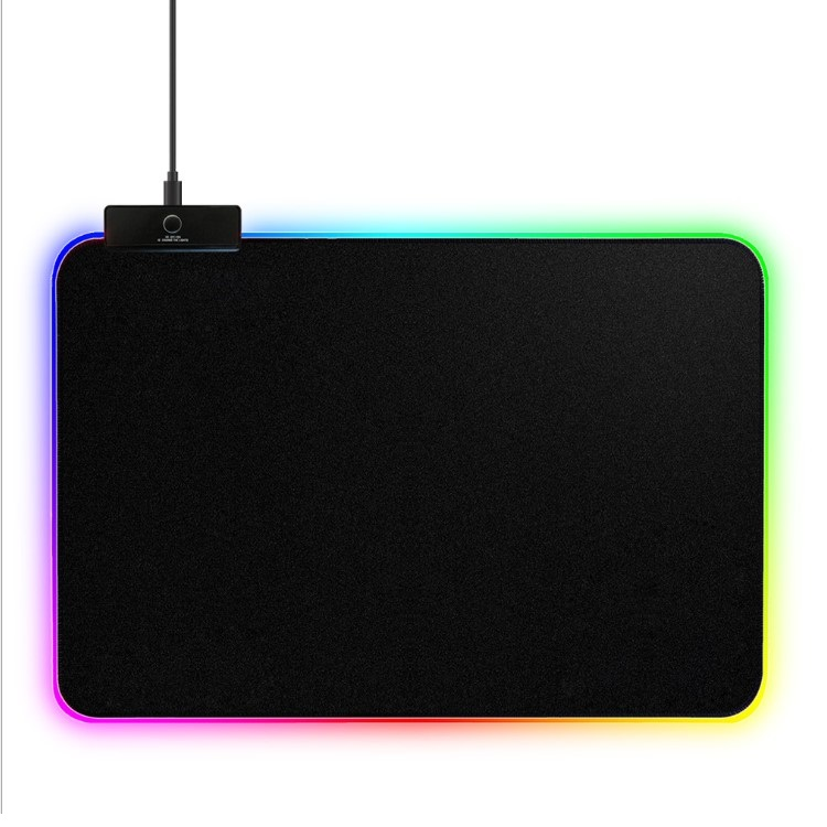 Mouse pad  Waterproof Mat Hard Surface LED Lighting Computer Gaming RGB  for Gamer 350*250*4mm amiinu