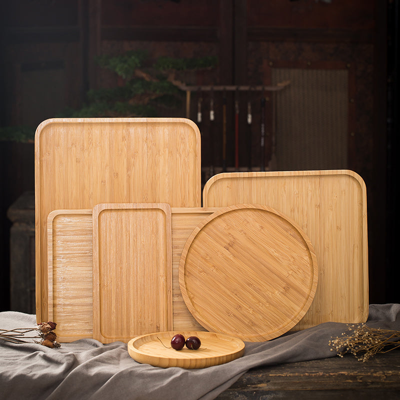 Wooden tray friendly bamboo tray serving restaurant breakfast tray safe kitchen hotel bamboo amiinu